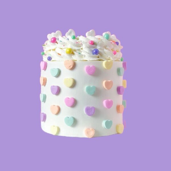 Conversation hearts  cake