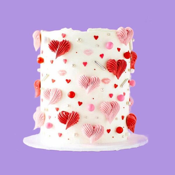 Heart & Kisses cake